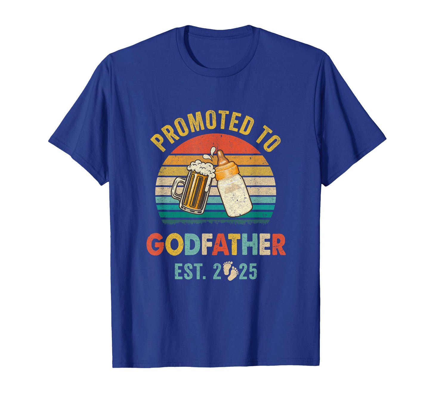 Promoted To Godfather Est 2025 Vintage New Fathers Day T-Shirt