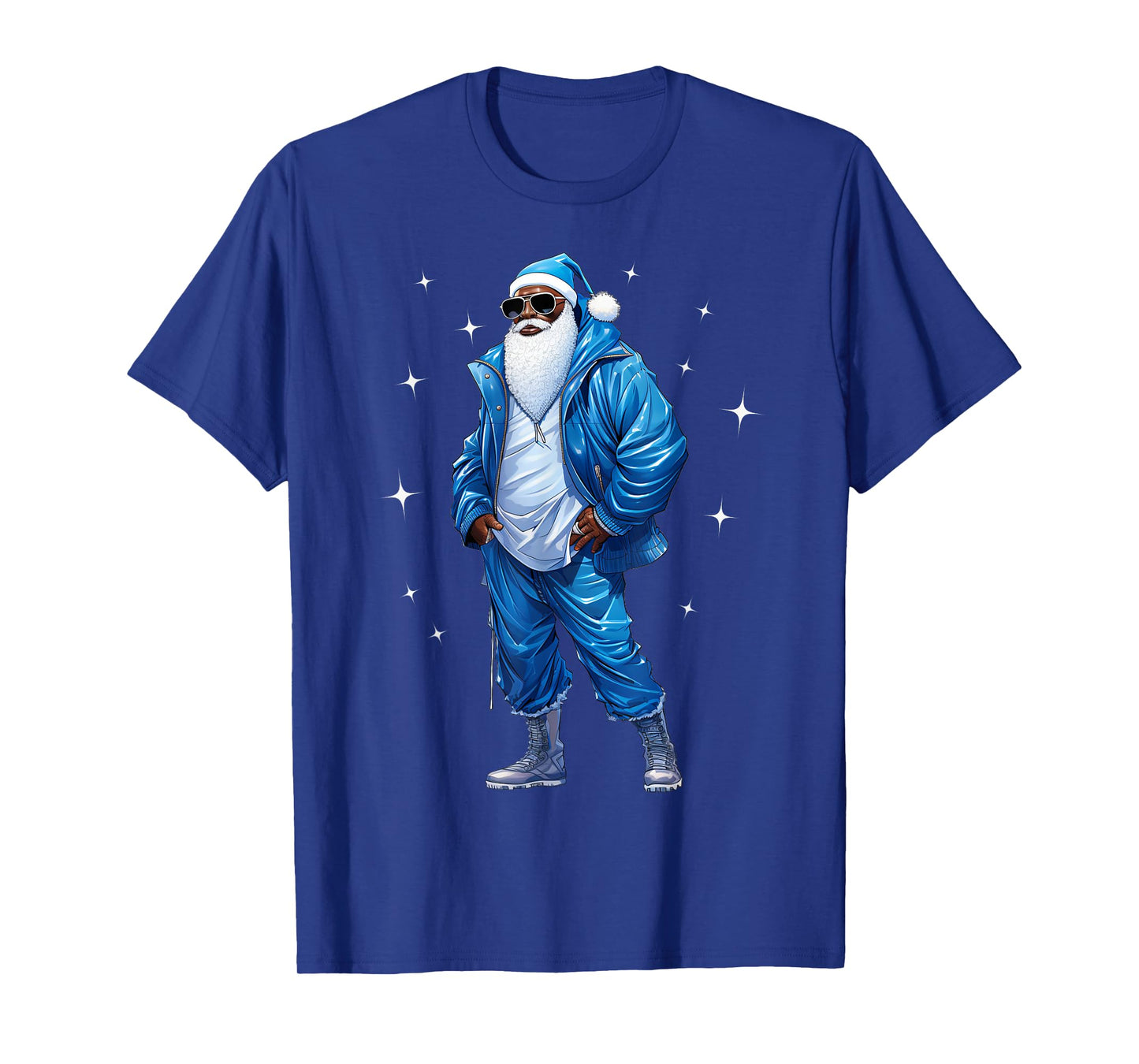 African American Santa Christmas Pajama Cool Black X-Mas T-Shirt