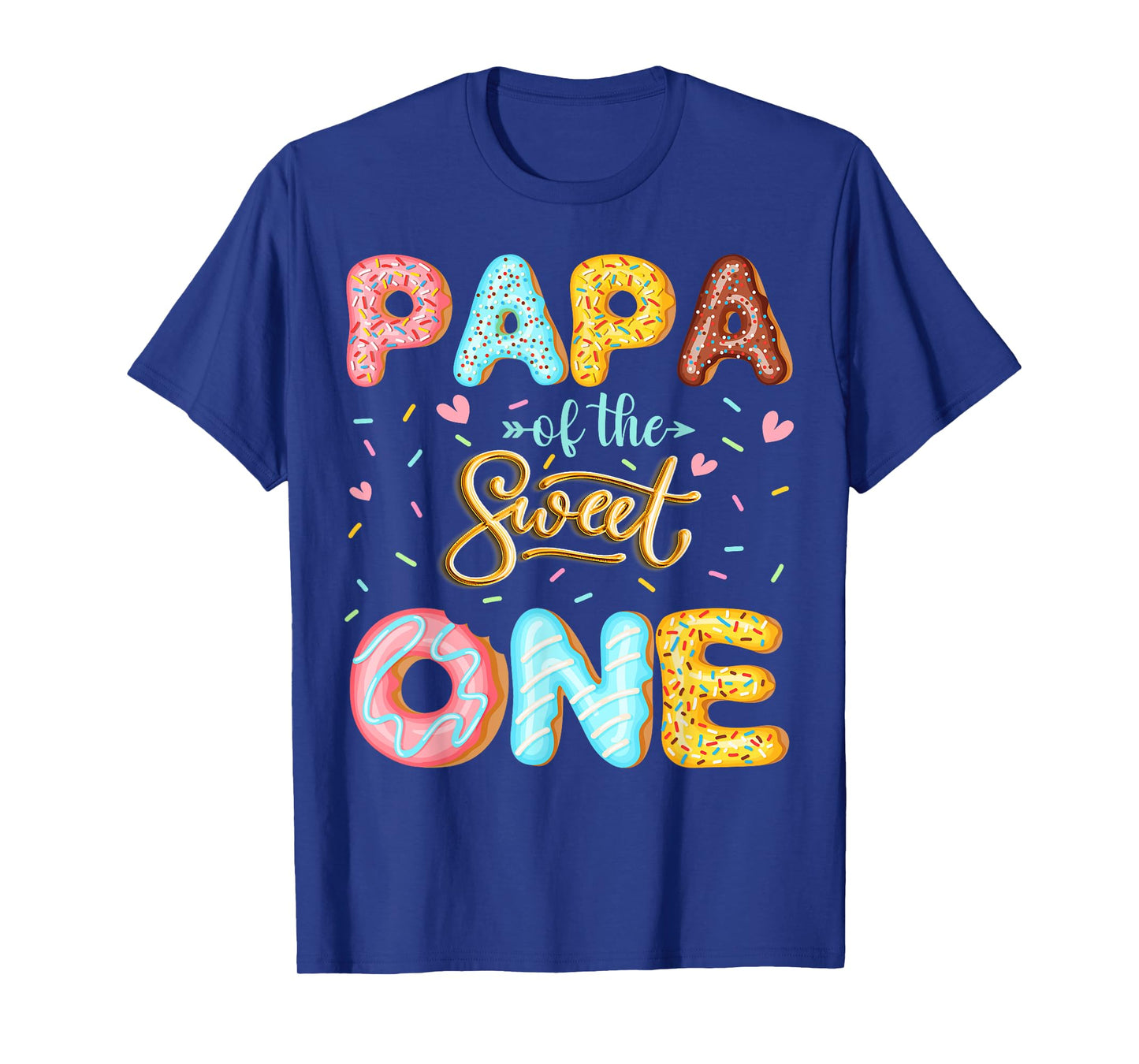 Papa Of The Sweet One 1St Birthday Girl Donut Lover T-Shirt