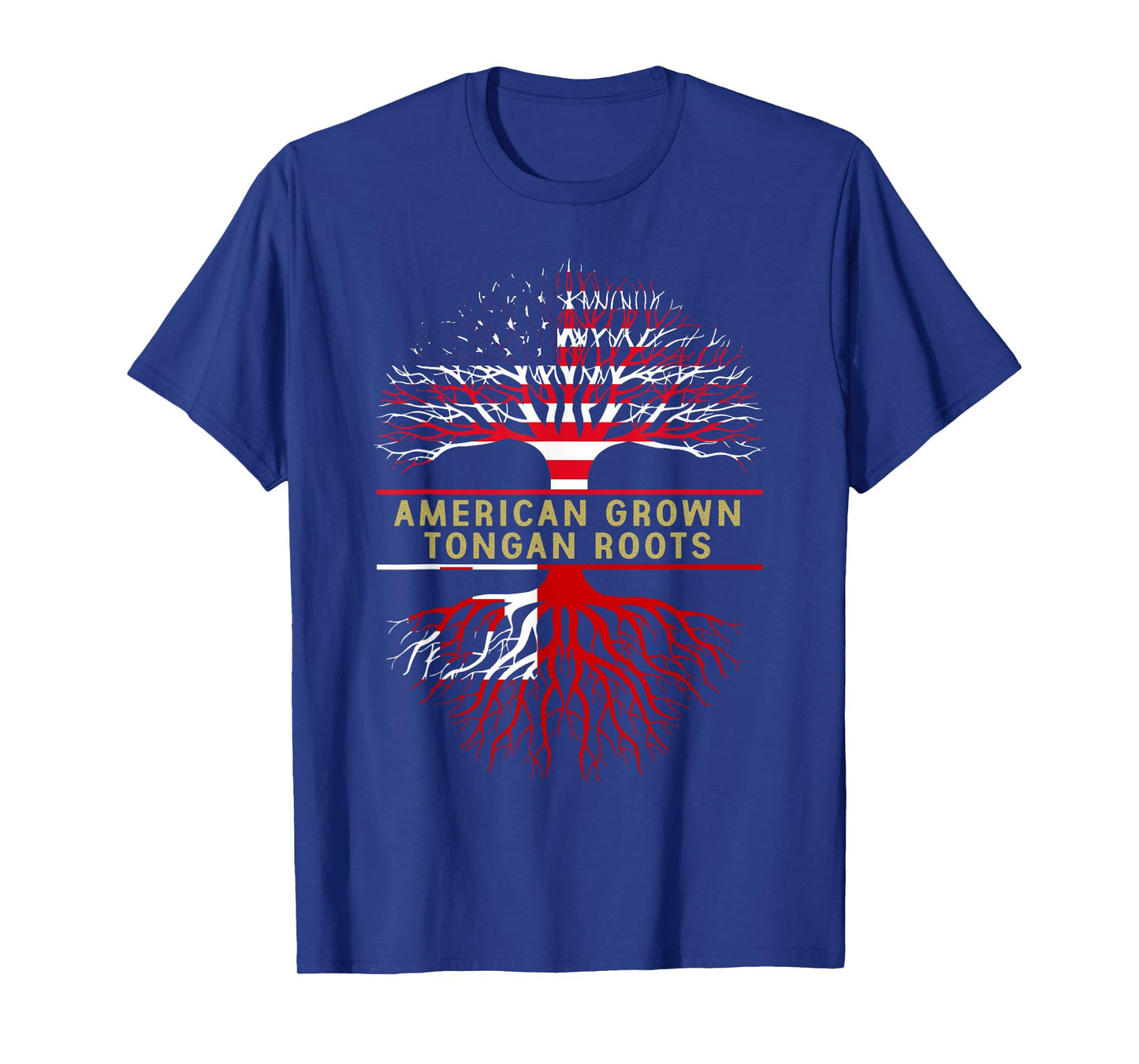 American Grown Tongan Roots America Tonga Tree Flag T-Shirt