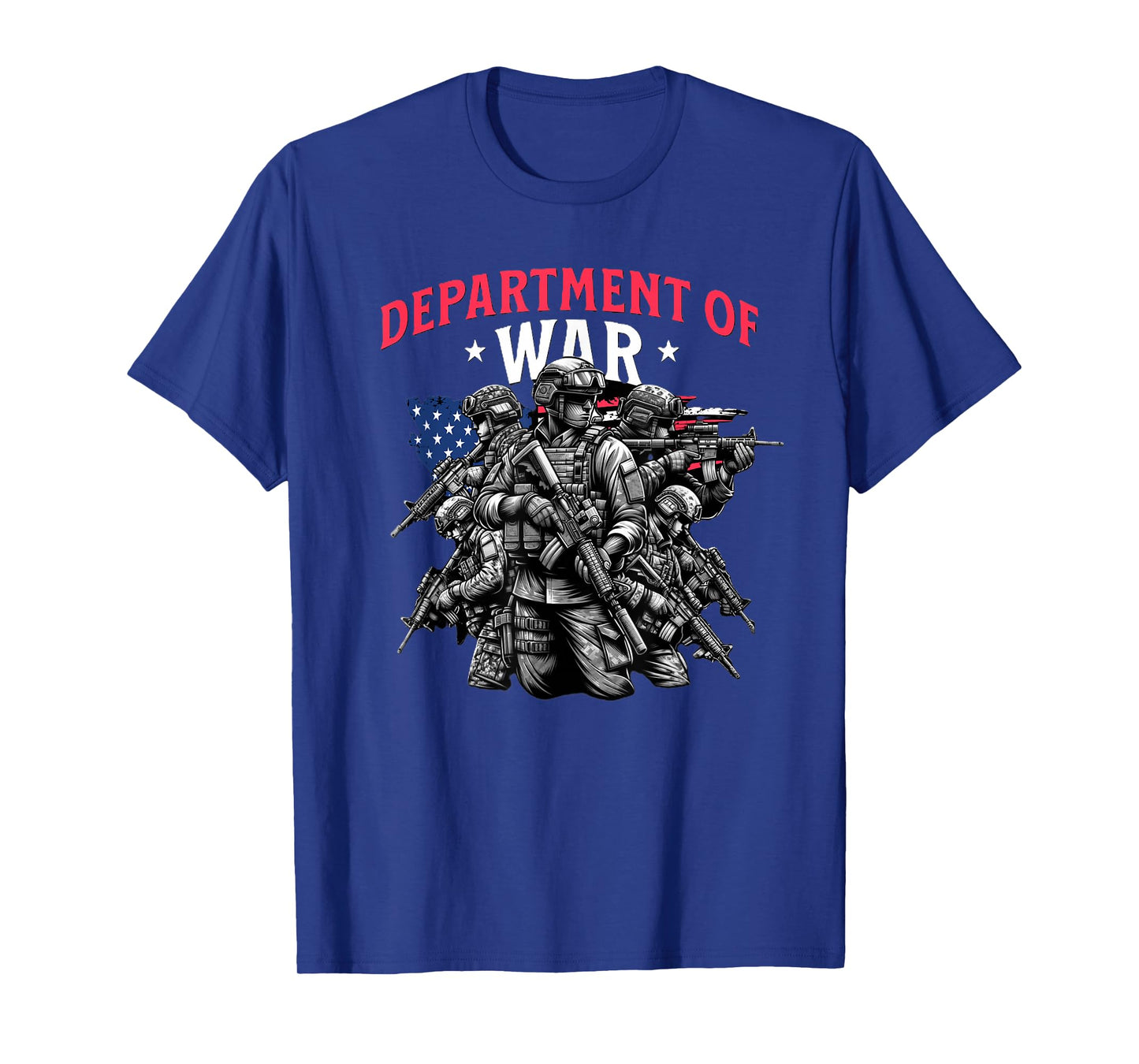 Department of War USA American Flag and Soldiers Defense T-Shirt