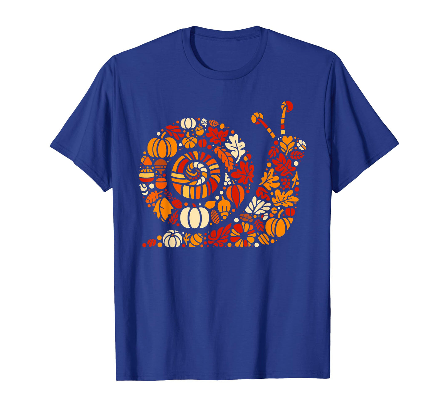 Autumn Pumpkin Fall Snail Thanksgiving Womens Mens Kids T-Shirt