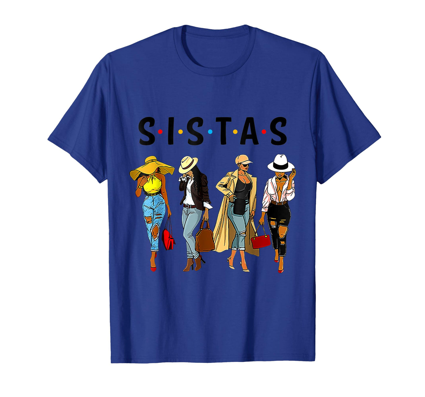 Black Sistas Queen Melanin African American Women Pride Gift T-Shirt
