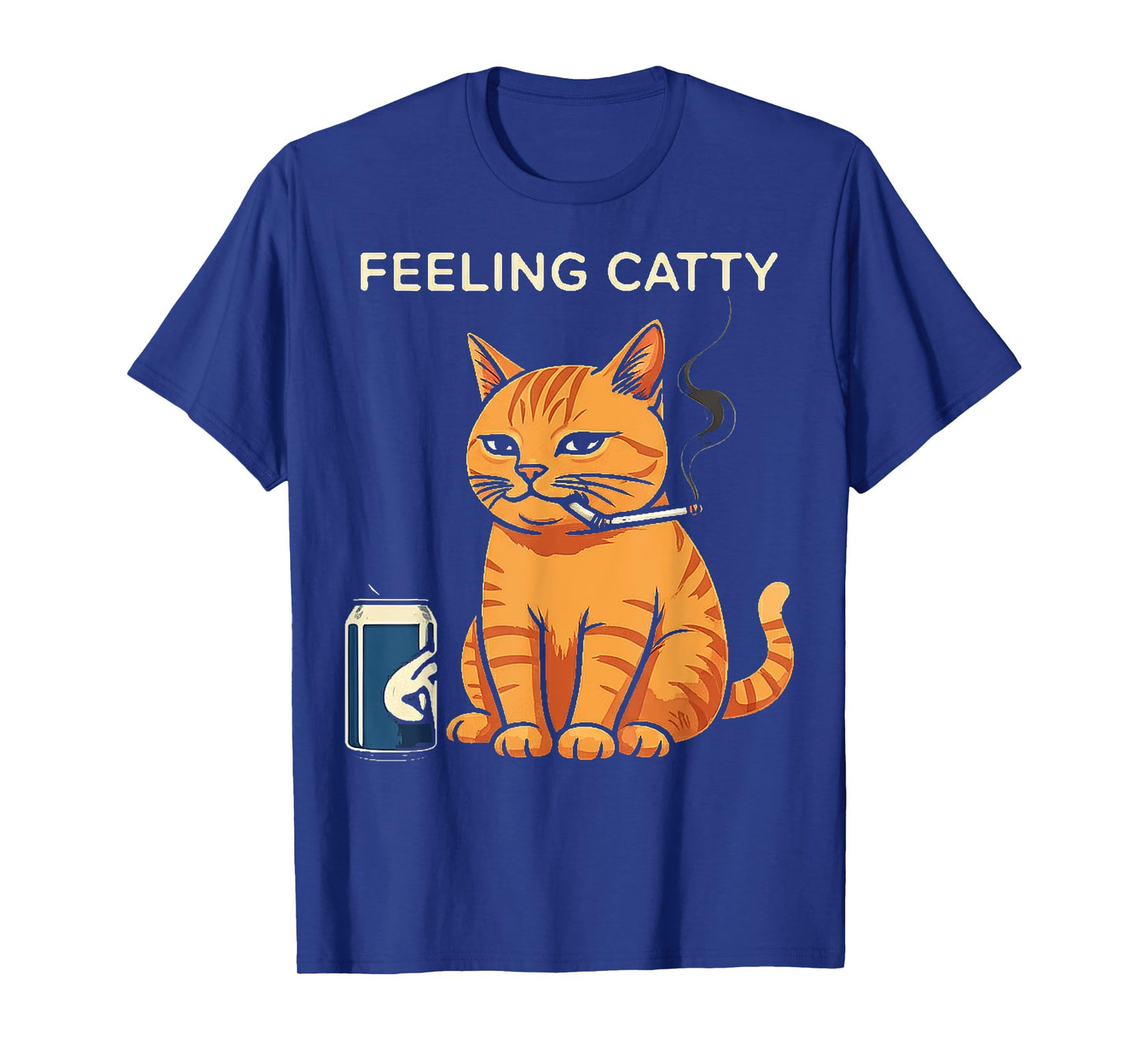 Cat Meme Cat Smoking Cigarette And Beer Baddies Get Saddies T-Shirt