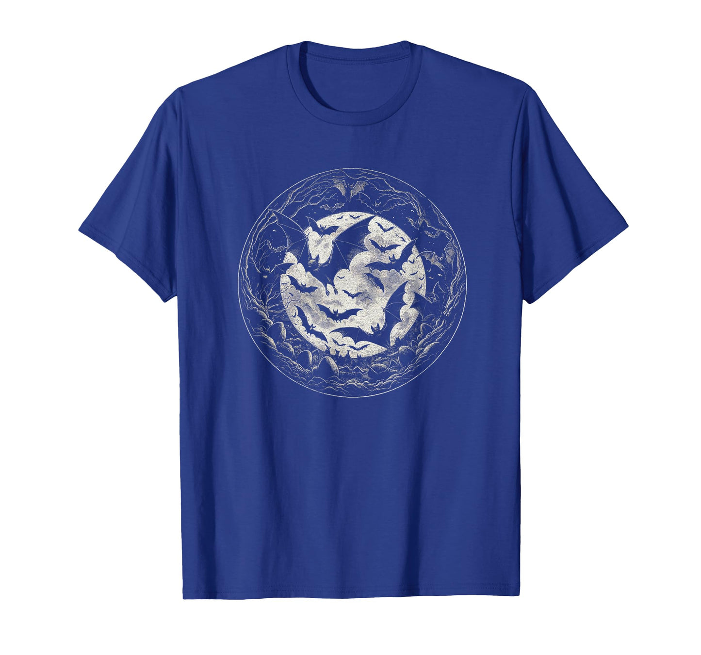 Bats With Moon Graphic Gothic Art Design For Women And Men T-Shirt