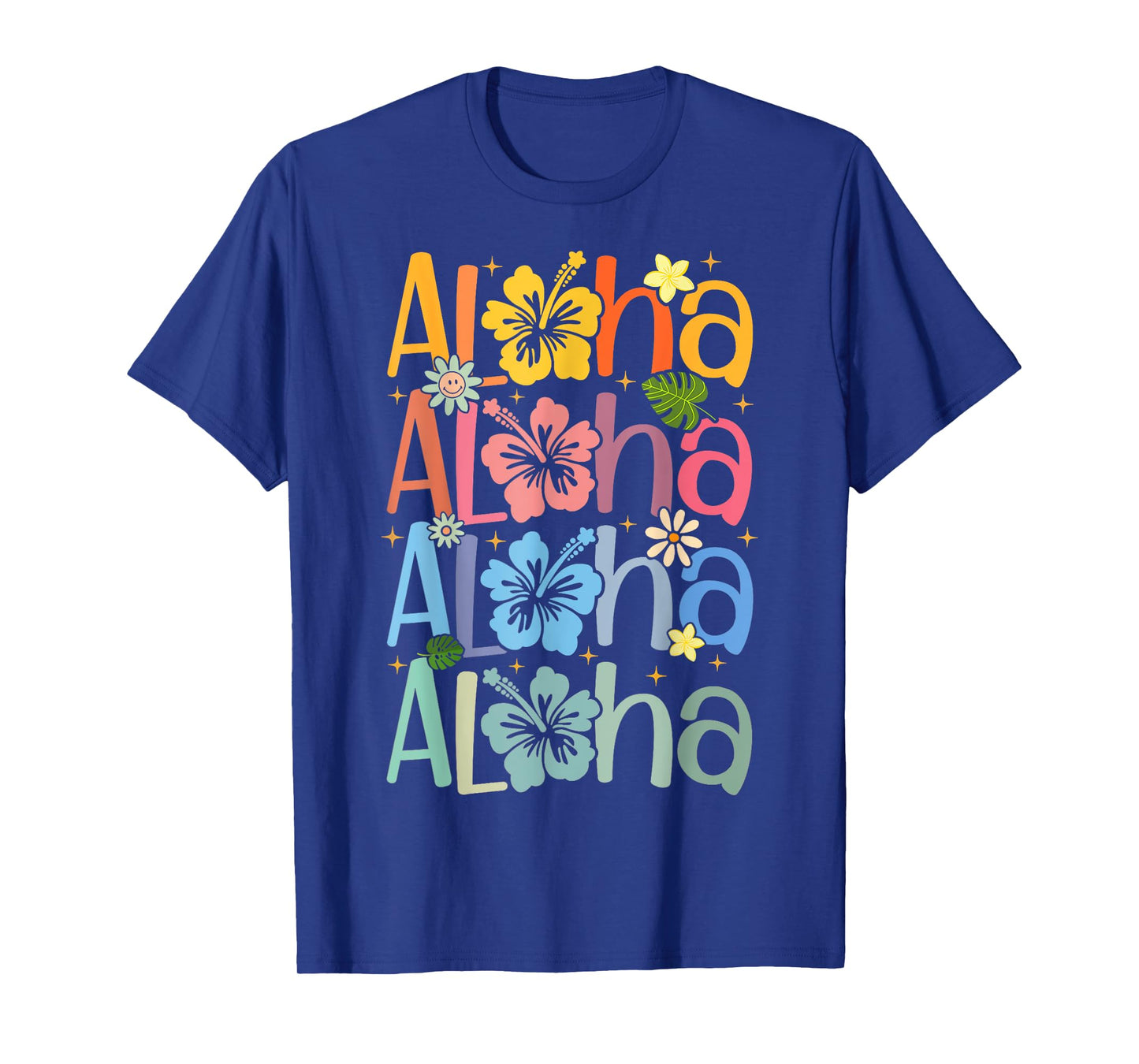 Aloha Hawaiian Summer Vacation Cute Hibiscus Kids Girl T-Shirt