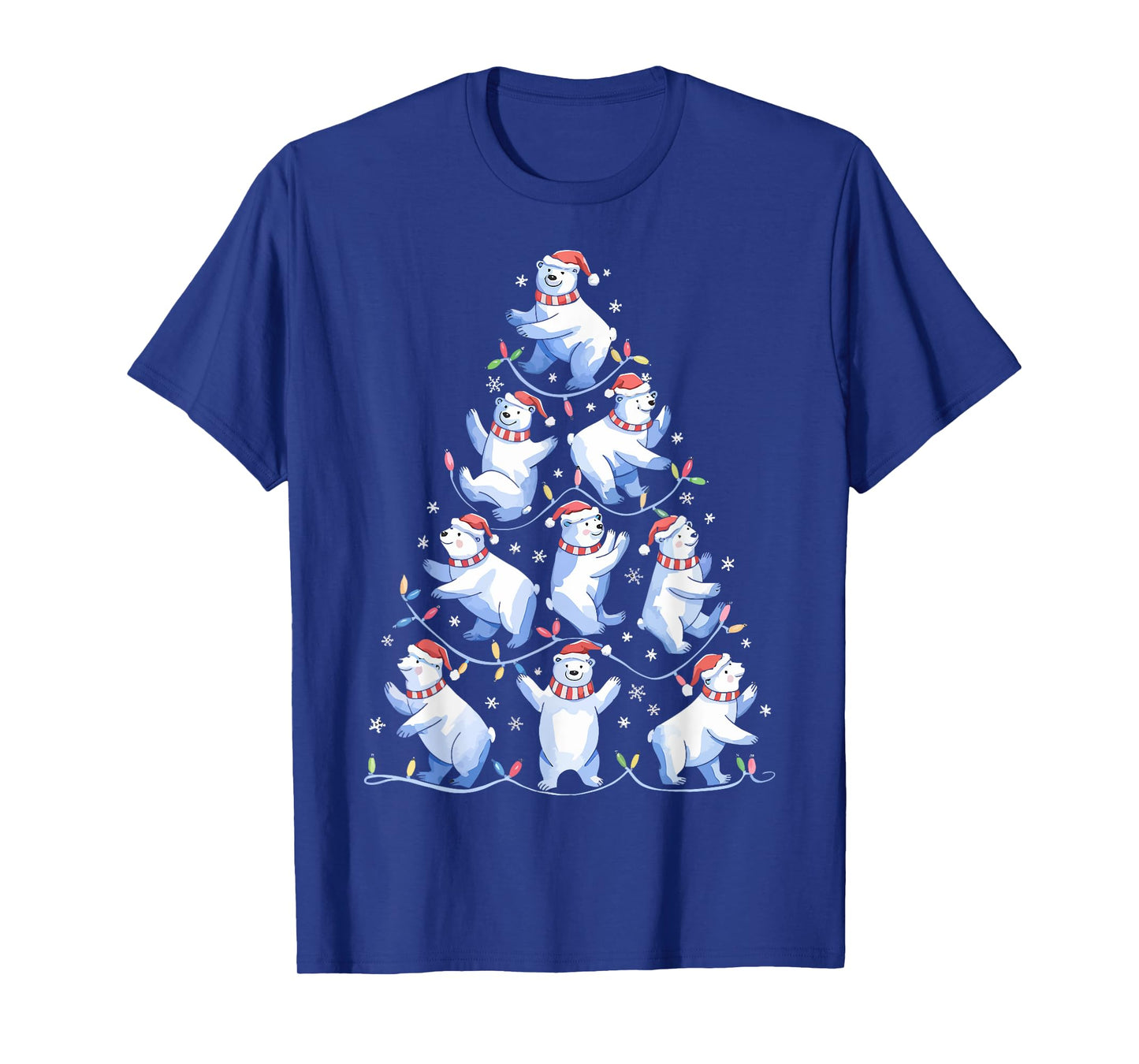 Polar Bear Christmas Tree Funny Ice Bear Holiday T-Shirt