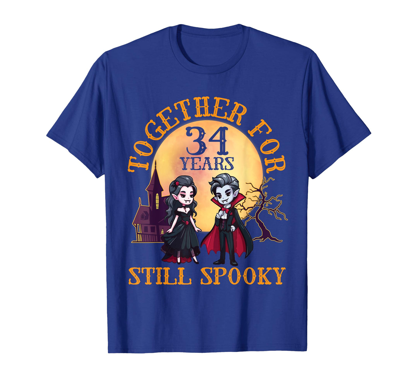 Vampire Couple Marry Together for 34 Years and Still Spooky T-Shirt