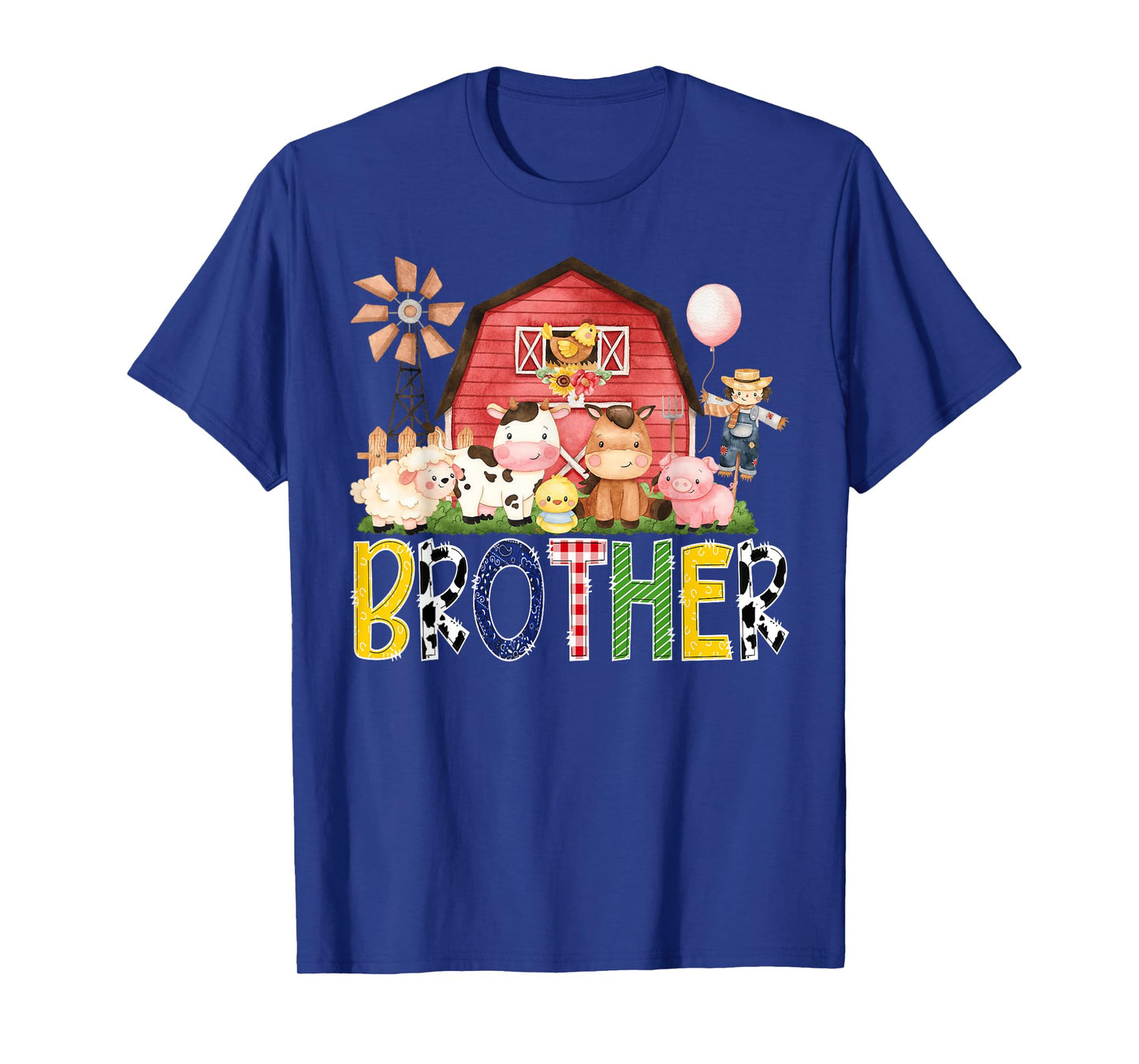 Brother Of The Birthday Boy/Girl/Kids Red Farm Cow T-Shirt