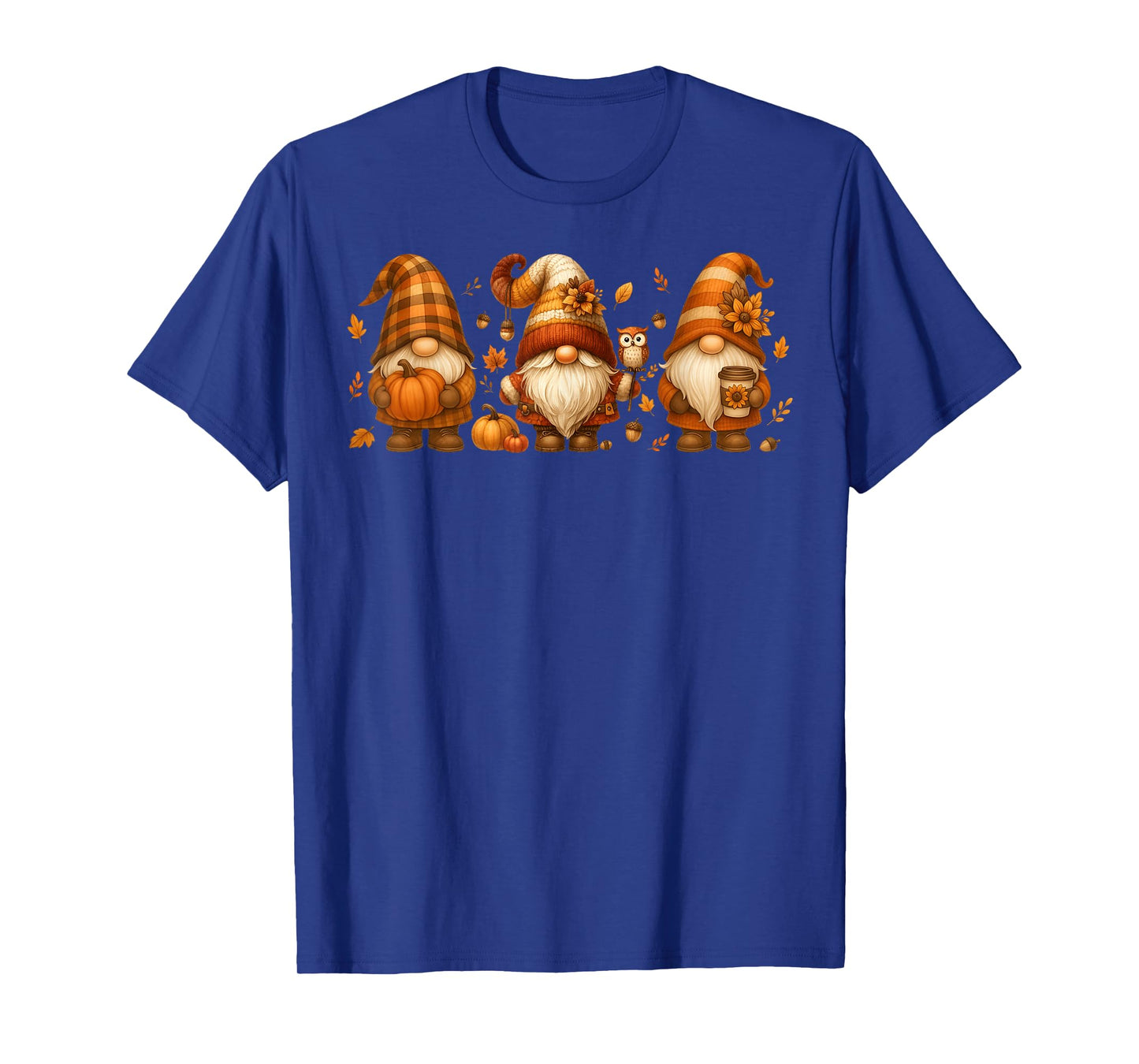 Happy Fall Thanksgiving Gnome Pumpkin Autumn Men Women Kid T-Shirt