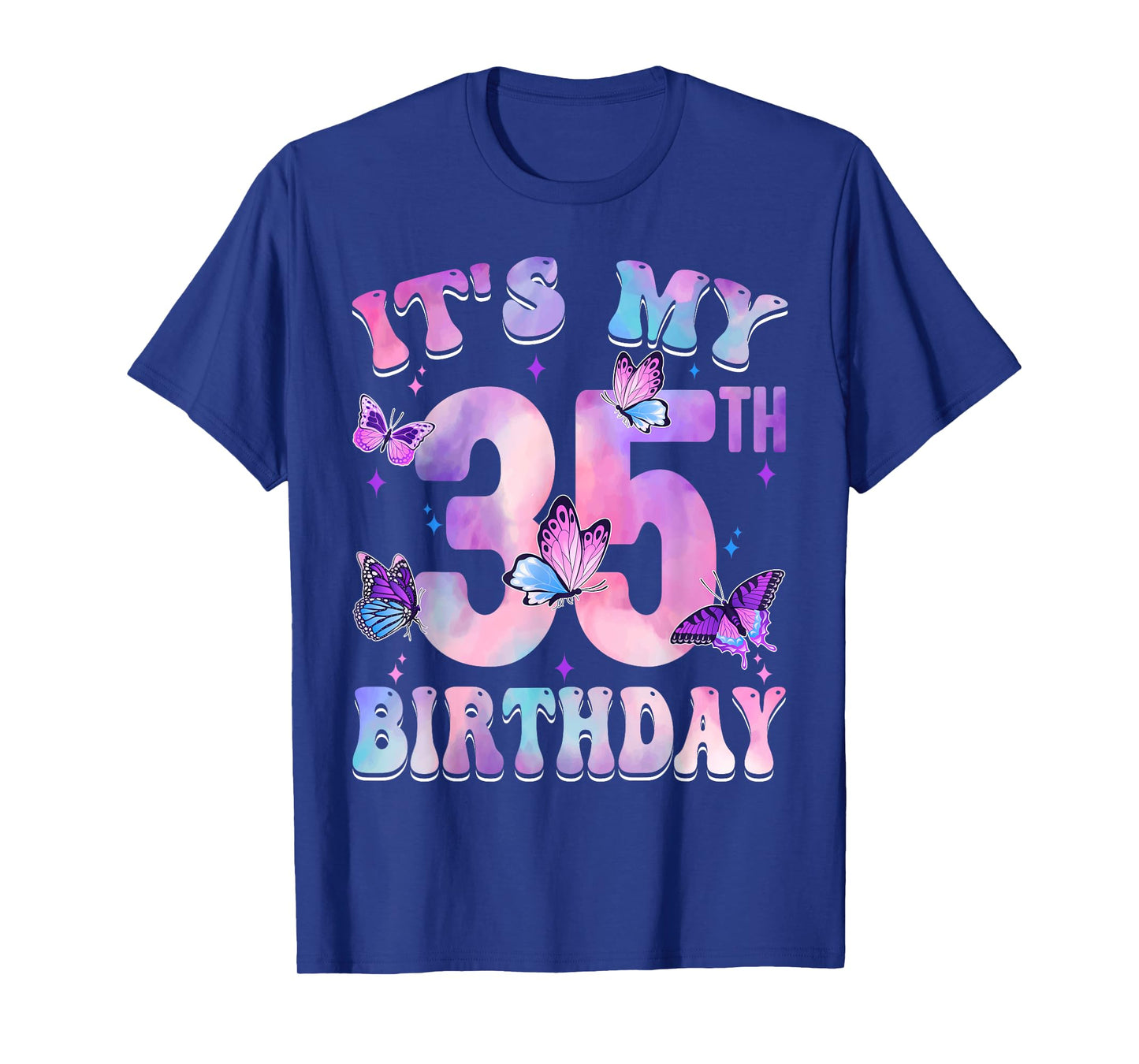 It's My 35th Birthday Butterfly Theme 35 Year Old Party Girl T-Shirt