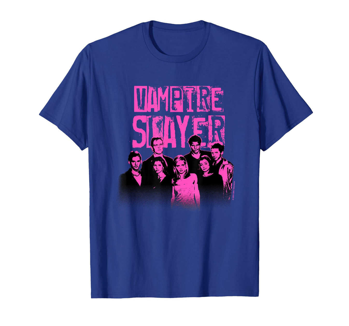 Buffy The Vampire Slayer Main Characters Faded Group Logo T-Shirt