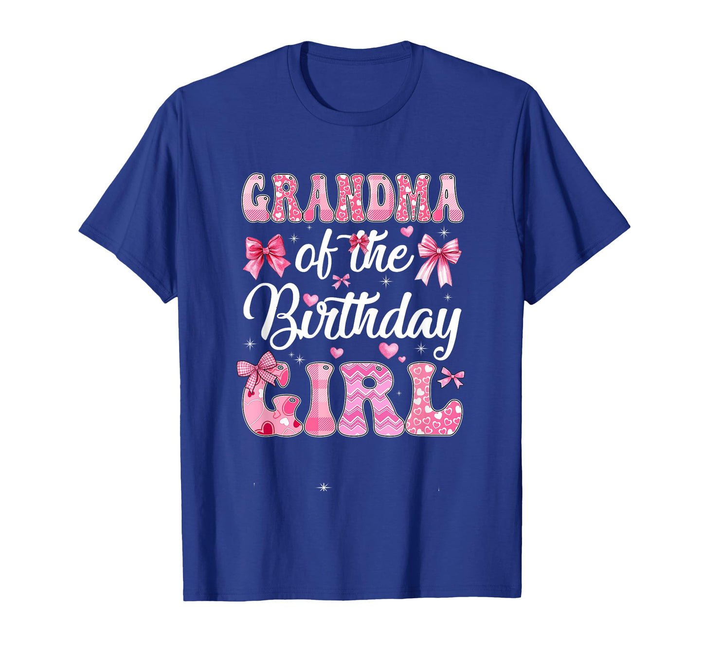 Grandma Of The Birthday Girl Family Pink Coquette Bow T-Shirt