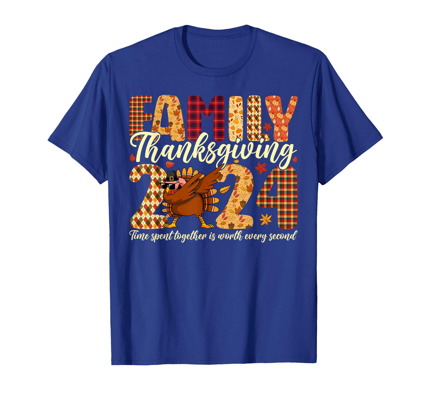 Family Thanksgiving 2024 Crew Dabbing Turkey Group Matching T-Shirt