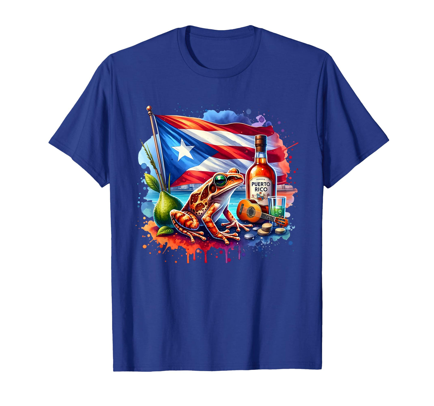Coqui Frog Puerto Rico Puerto Rican Flag Heritage Month T-Shirt