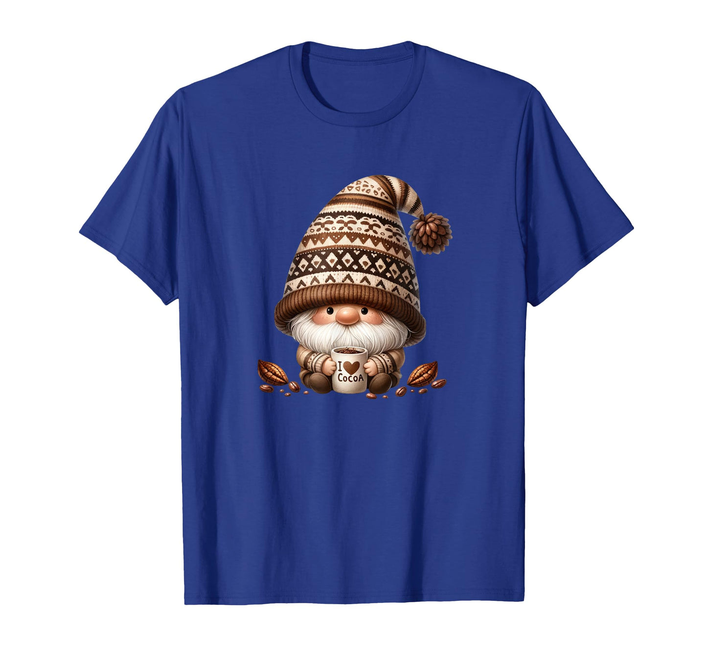 Winter Gnome in Knitted Sweater with Hot Cocoa Mugs for Fall T-Shirt