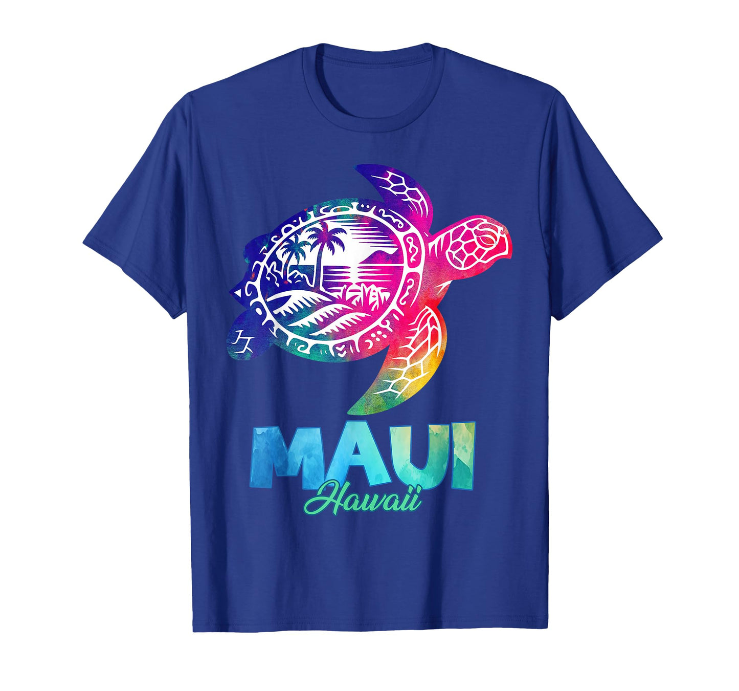 Maui Hawaii Turtle Tie Dye Summer Vacation Gifts Souvenir T-Shirt