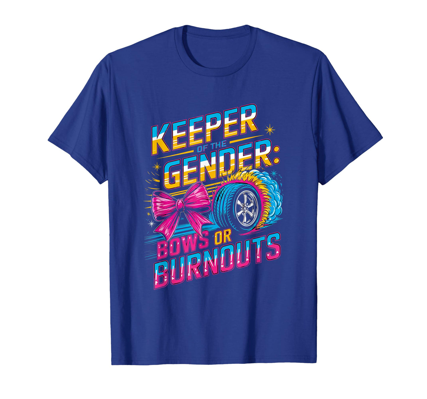 Keeper of the Gender Burnouts or Bows Gender Reveal Party T-Shirt
