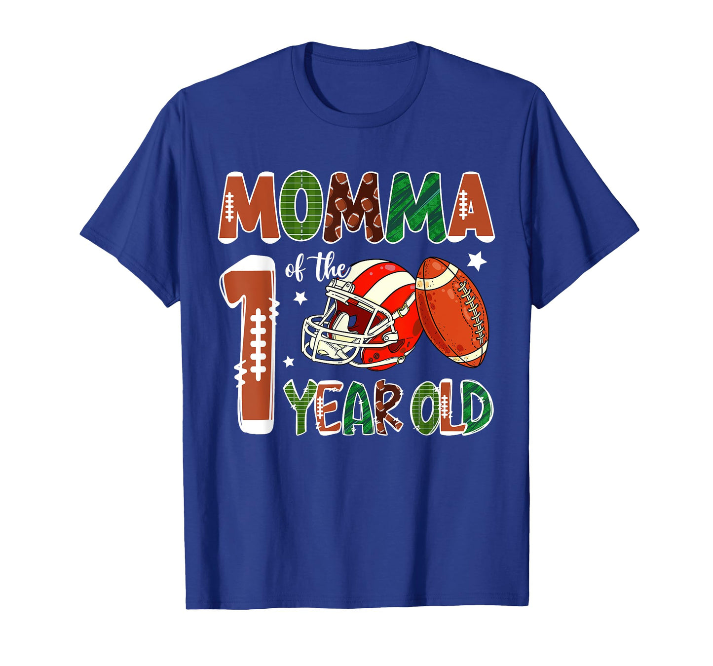 Momma Of The 1 Year Old Football Themed 1st Birthday Party T-Shirt