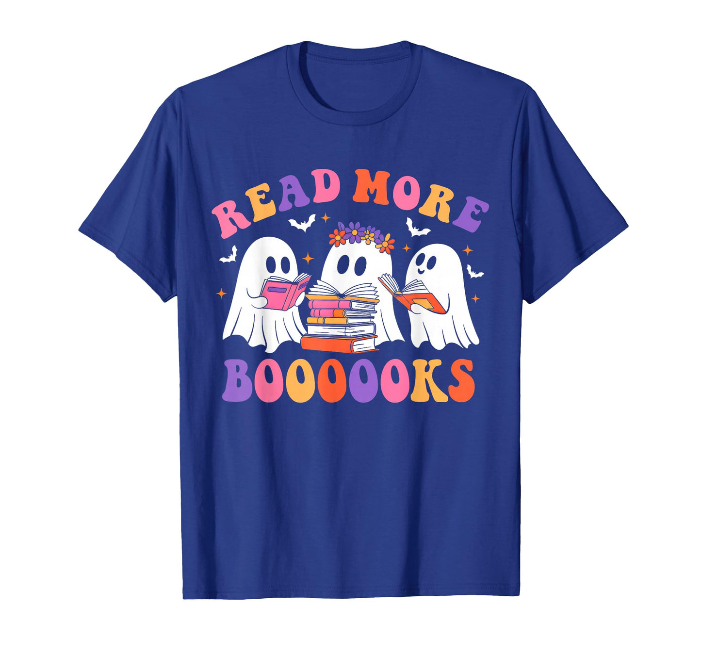 Cute Ghost Read More Books Lover Teacher Halloween Costume T-Shirt