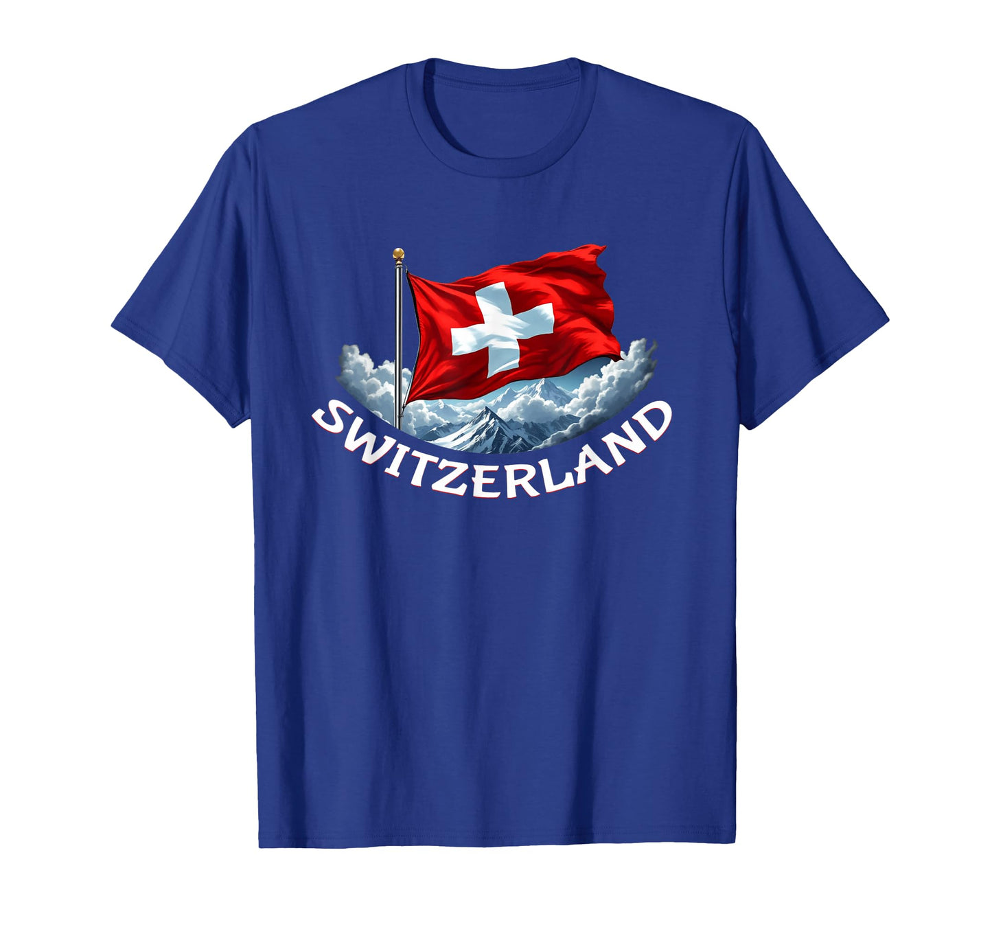 Swiss Flag Of Switzerland Alps Patriotic Men Women Kids T-Shirt