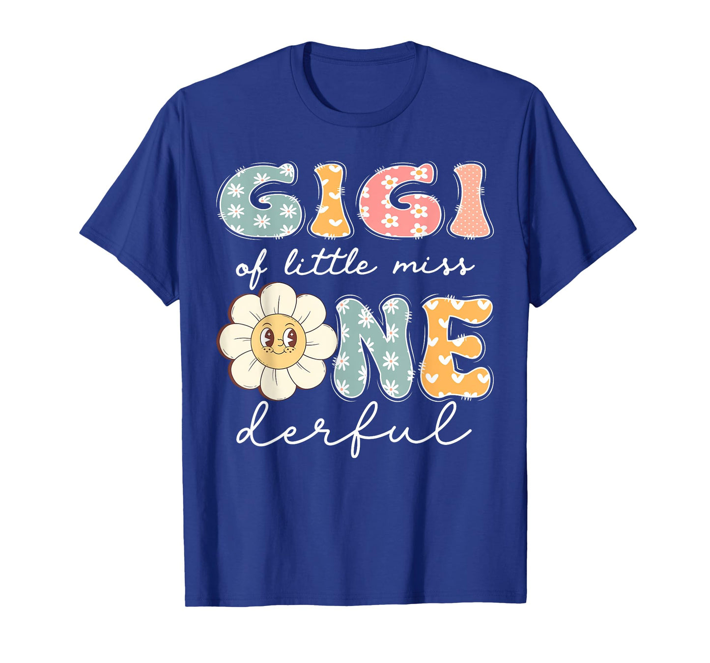Gigi Of Little Miss Onederful 1St Birthday Girl Daisy T-Shirt