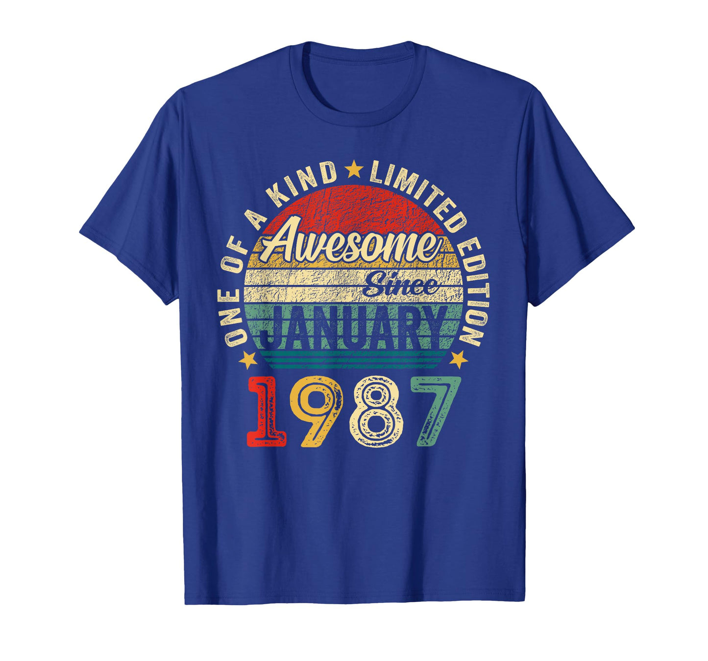 38 Year Old Vintage January 1987 38th Birthday Men Women Boy T-Shirt