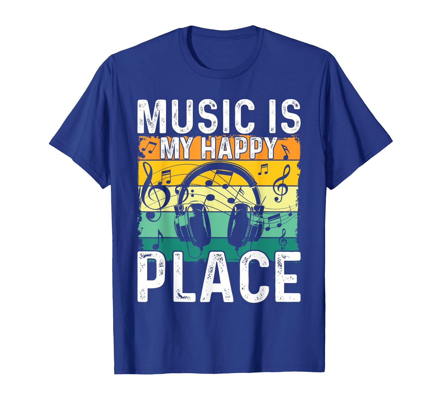 Music Is My Happy Place Musician Outfit EDM Music Lovers DJ T-Shirt