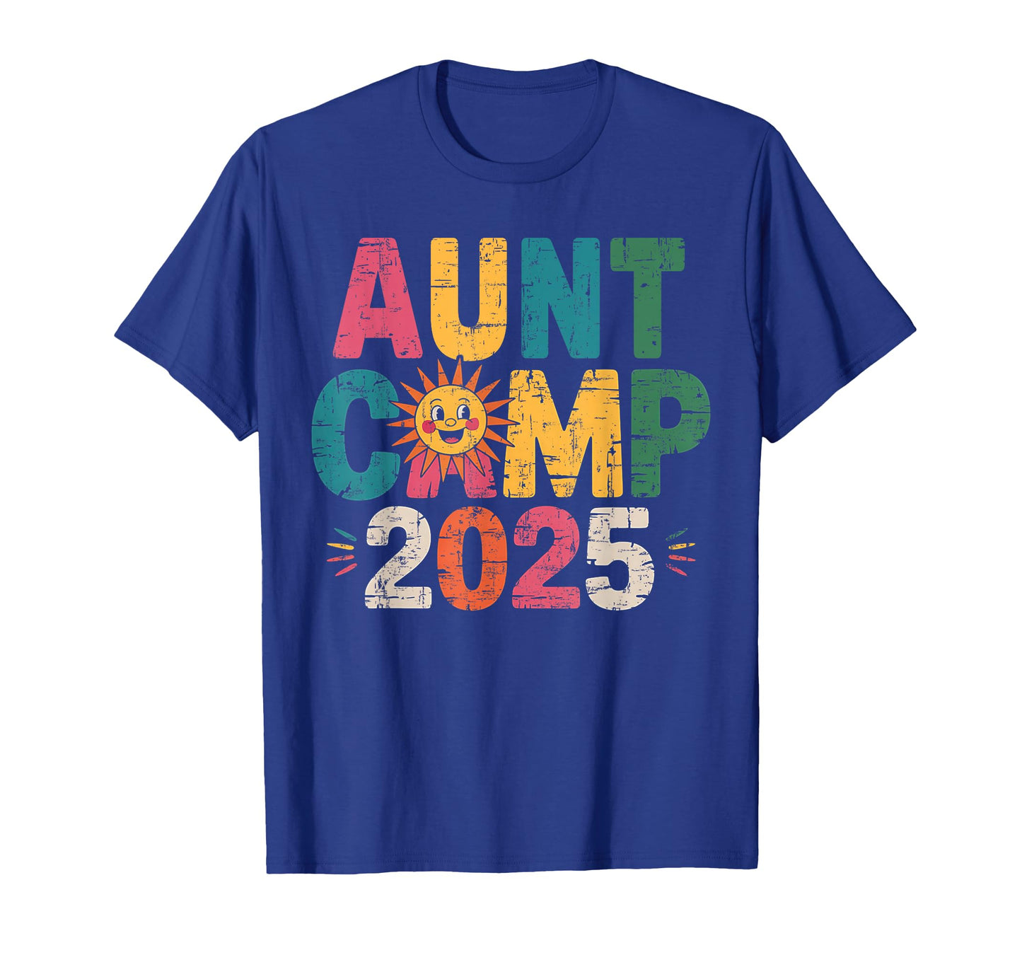 Aunt Camp 2025 Family Vacation Summer Camping Crew Kids T-Shirt