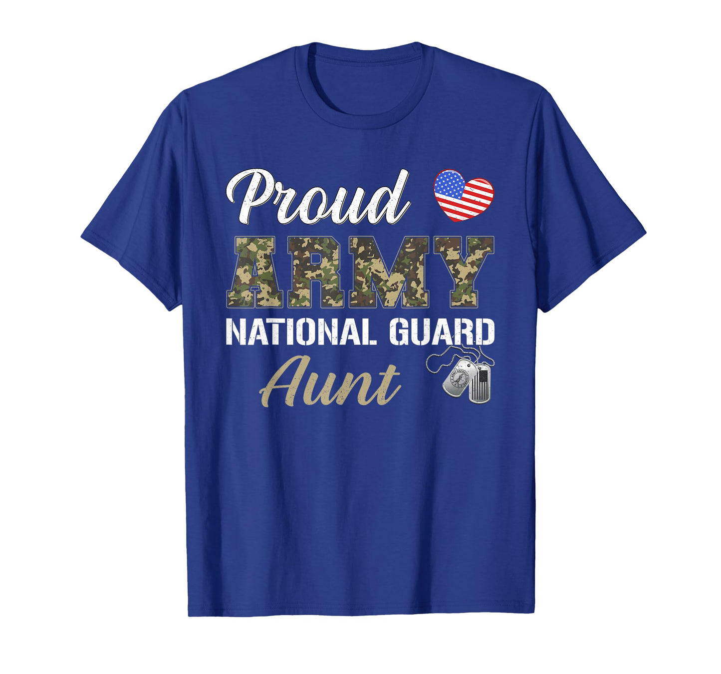 Retro Proud Army National Guard Aunt Military Pride Costume T-Shirt