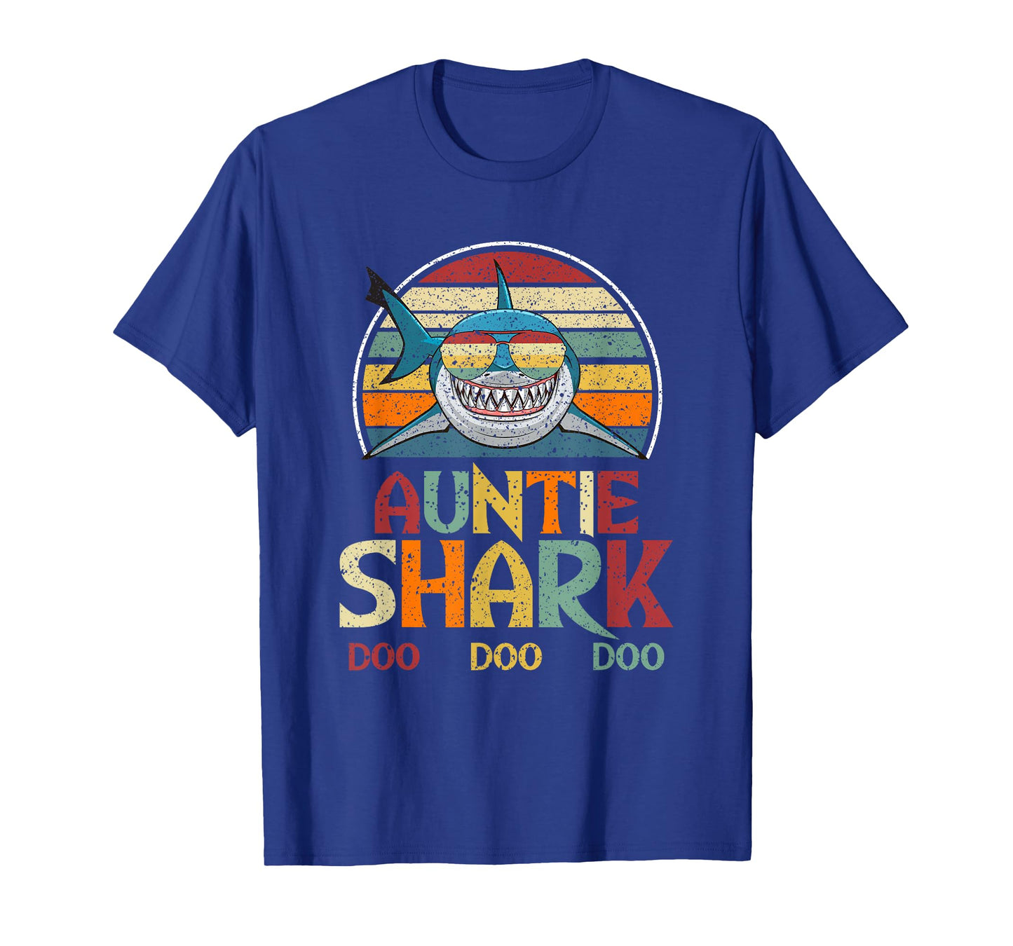 Retro Vintage Auntie Shark Aunt Gift T-Shirt