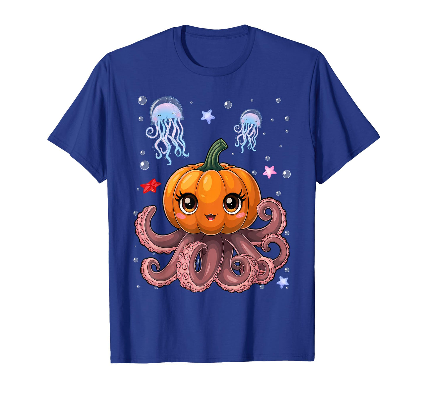 Vintage Octopus Pumpkin Lazy Halloween Party Costume Kids T-Shirt