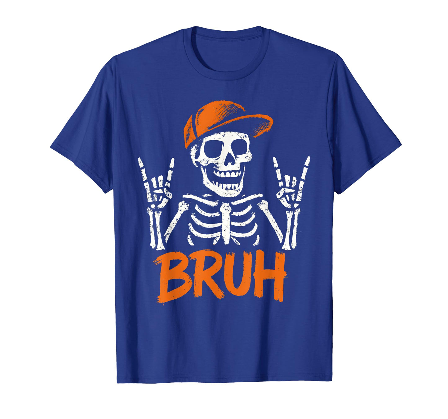 Bruh Punk Rock Skeleton Cool Rocker Halloween Men Boys Kids T-Shirt