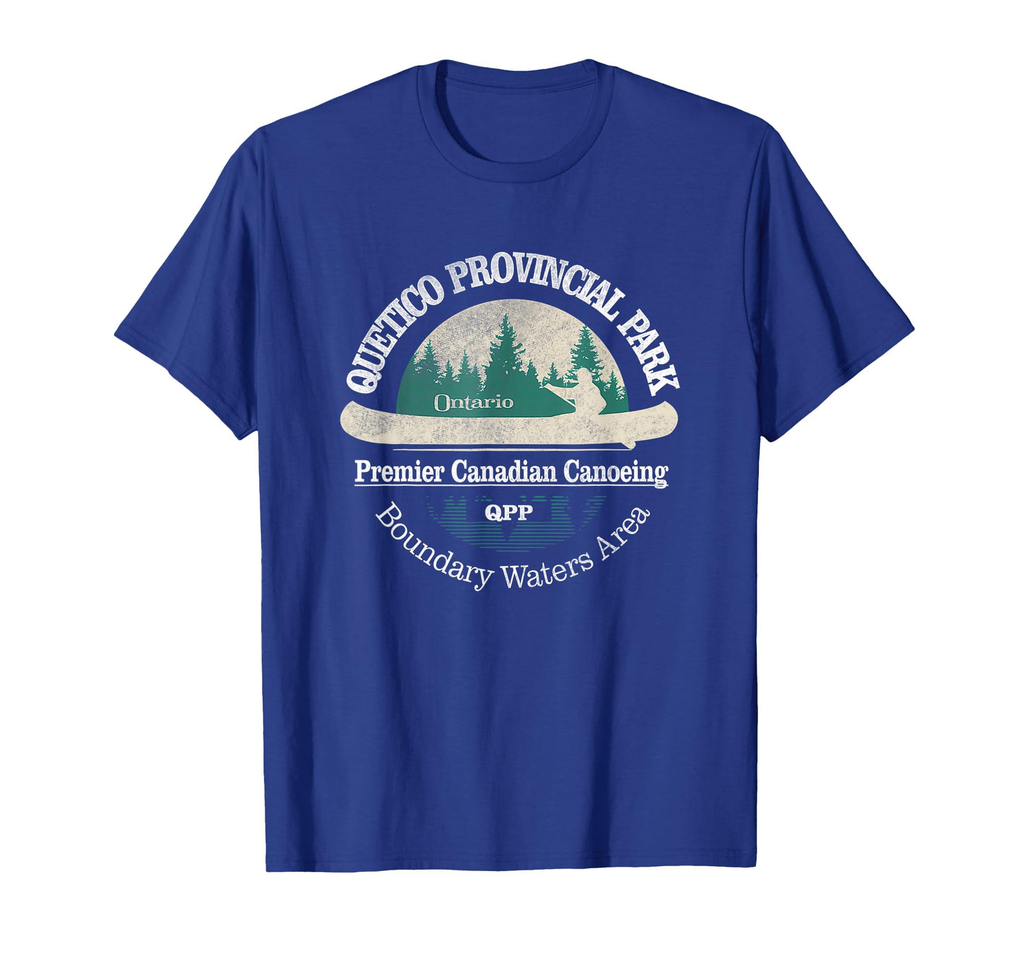 Vintage Nature Quetico Provincial Park River Canoe Camping T-Shirt