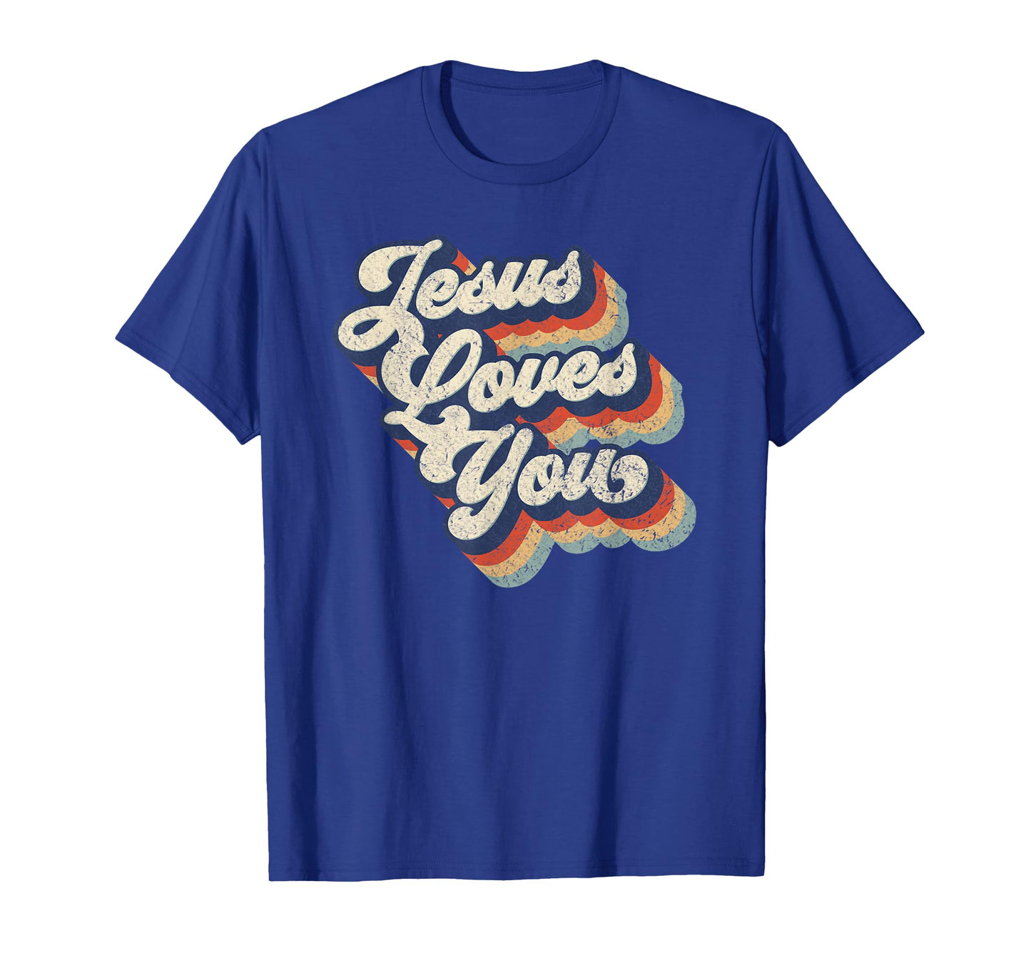 Jesus Loves You Retro Vintage Style Graphic Design Womens T-Shirt