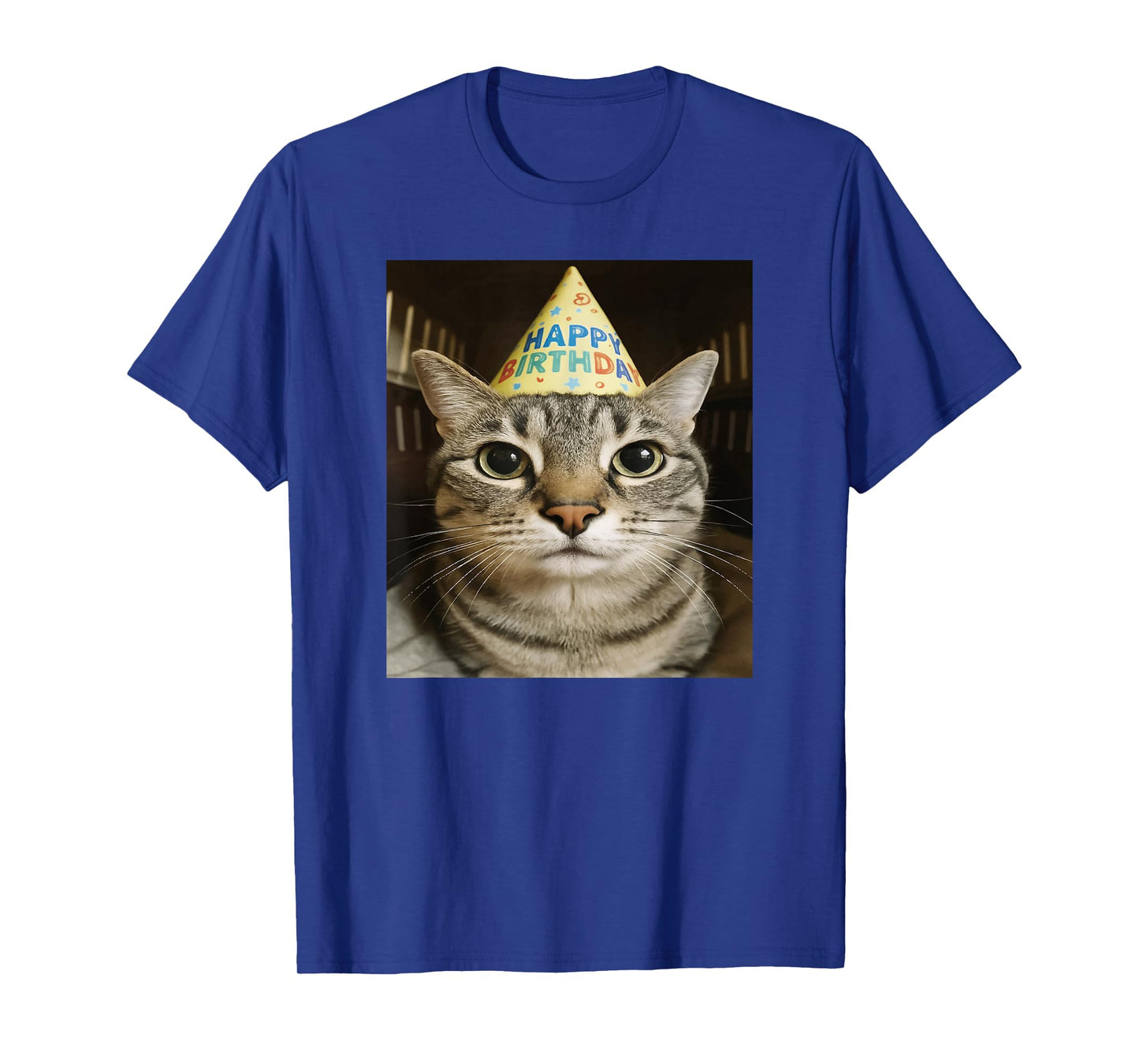 Funny Staring Meme Cat Birthday Greeting Adults, Boys, Girls T-Shirt