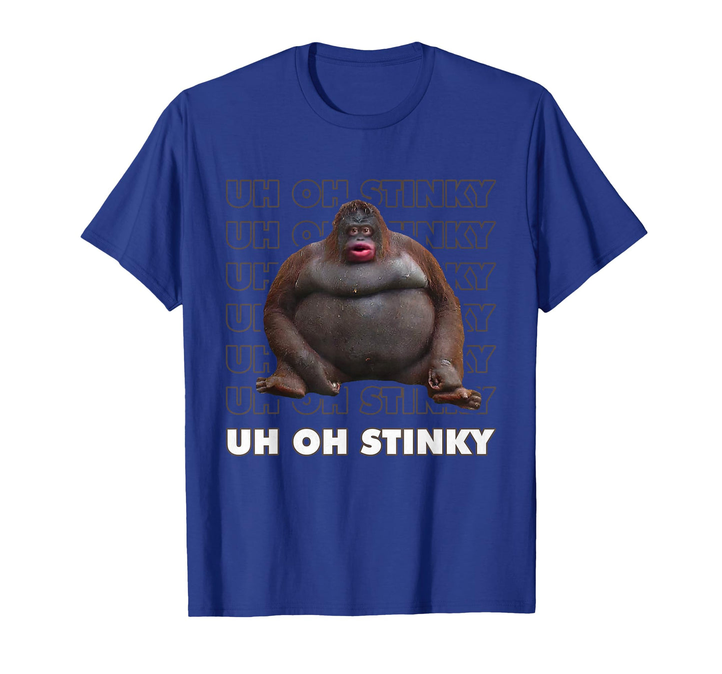Uh Oh Stinky Poop Meme Funny Monkey T-Shirt