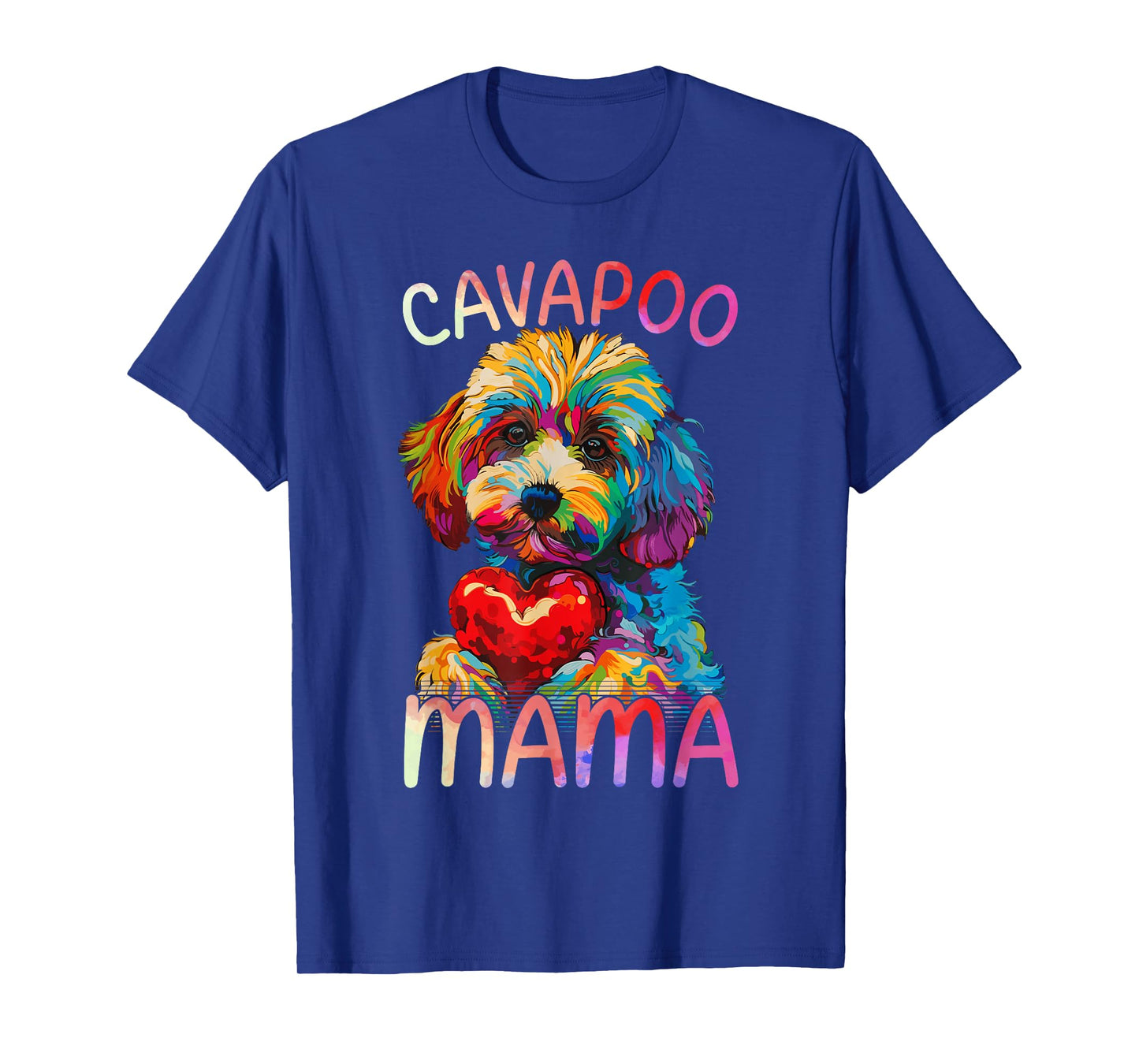 Cavapoo Lover Mama Heart Pop Art Womens Cavapoo Mom T-Shirt
