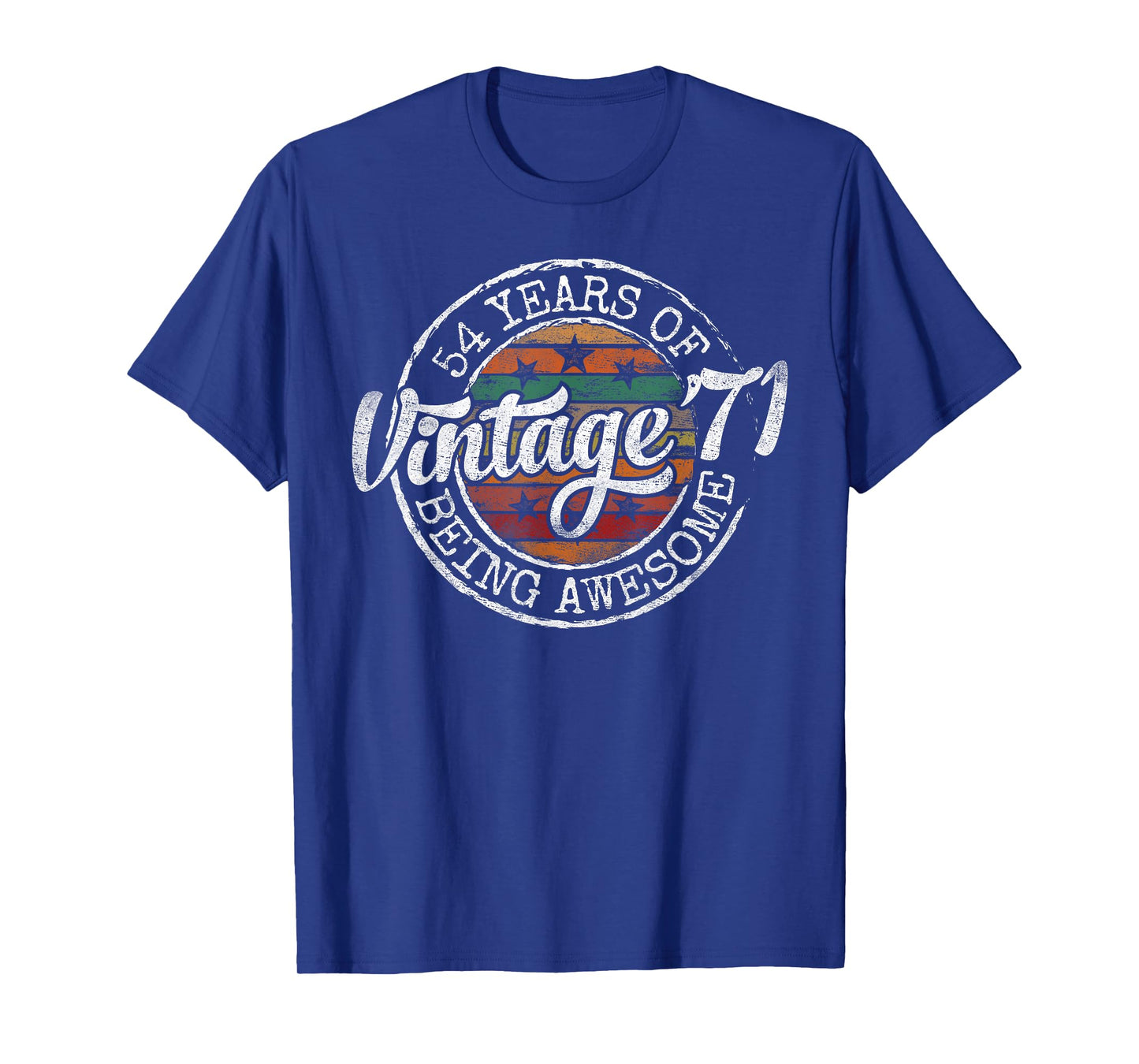 Vintage 1971 Bday Stamp 54th Birthday Gifts 54 Year Old T-Shirt