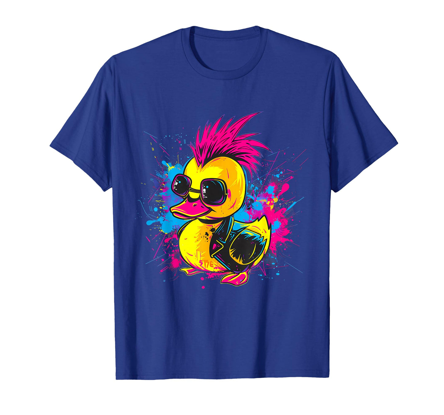 Rubber Duck Punk Rock Watercolor Rubber Duckling Duck Lover T-Shirt