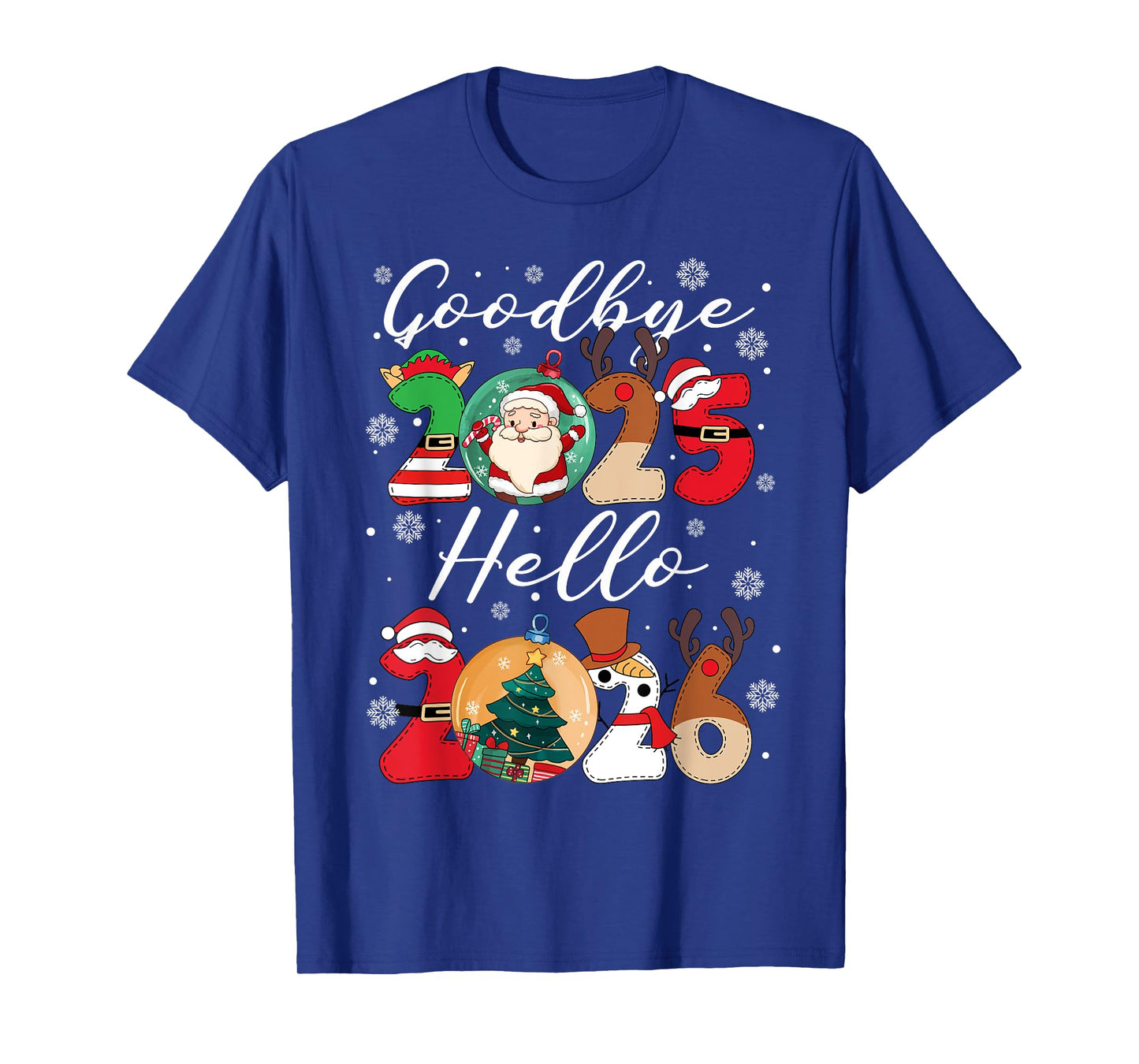 Goodbye 2025 Hello 2026 Happy New Year's Eve Christmas Xmas T-Shirt