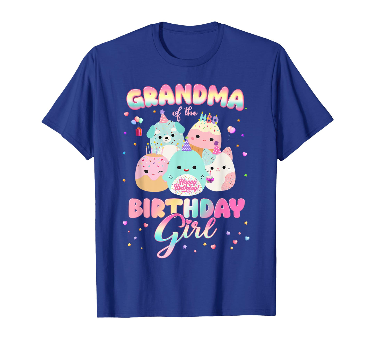 Birthday Family Squish Squad Grandma Of The Birthday Girl T-Shirt