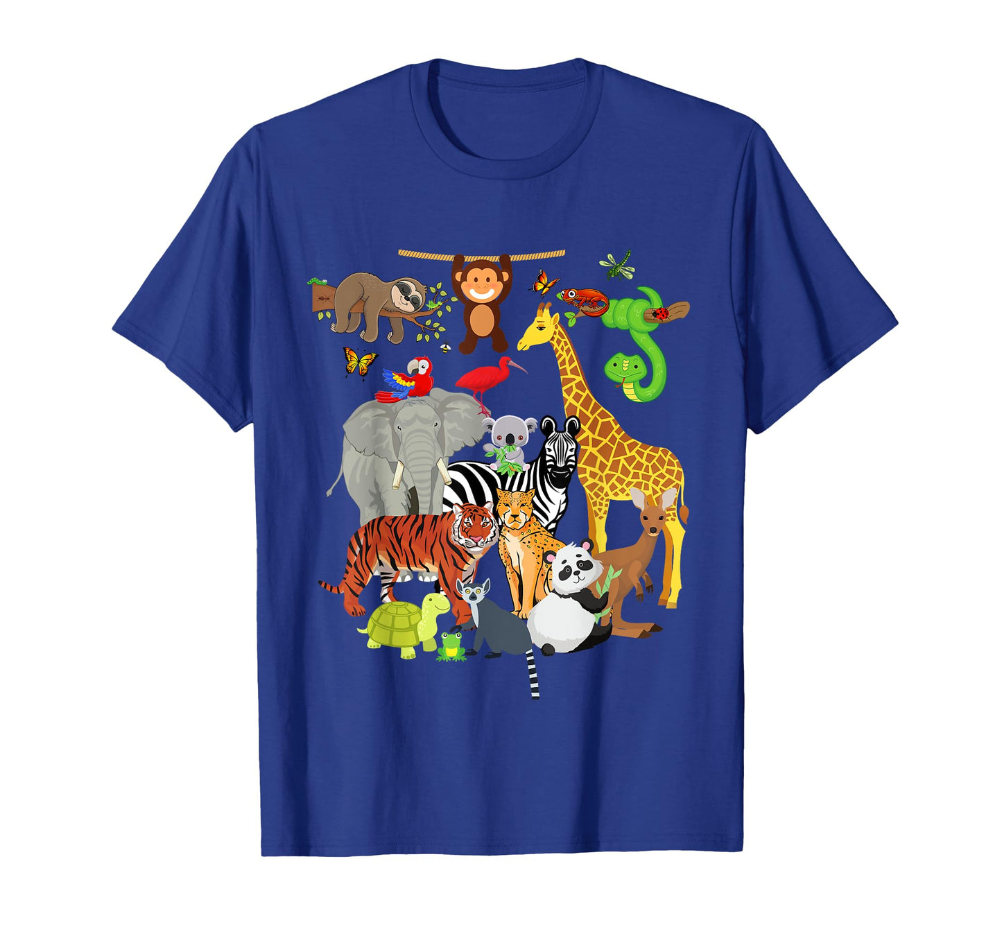 Zoo Animals Wildlife Birthday Party Zoo Day 26 Animals T-Shirt