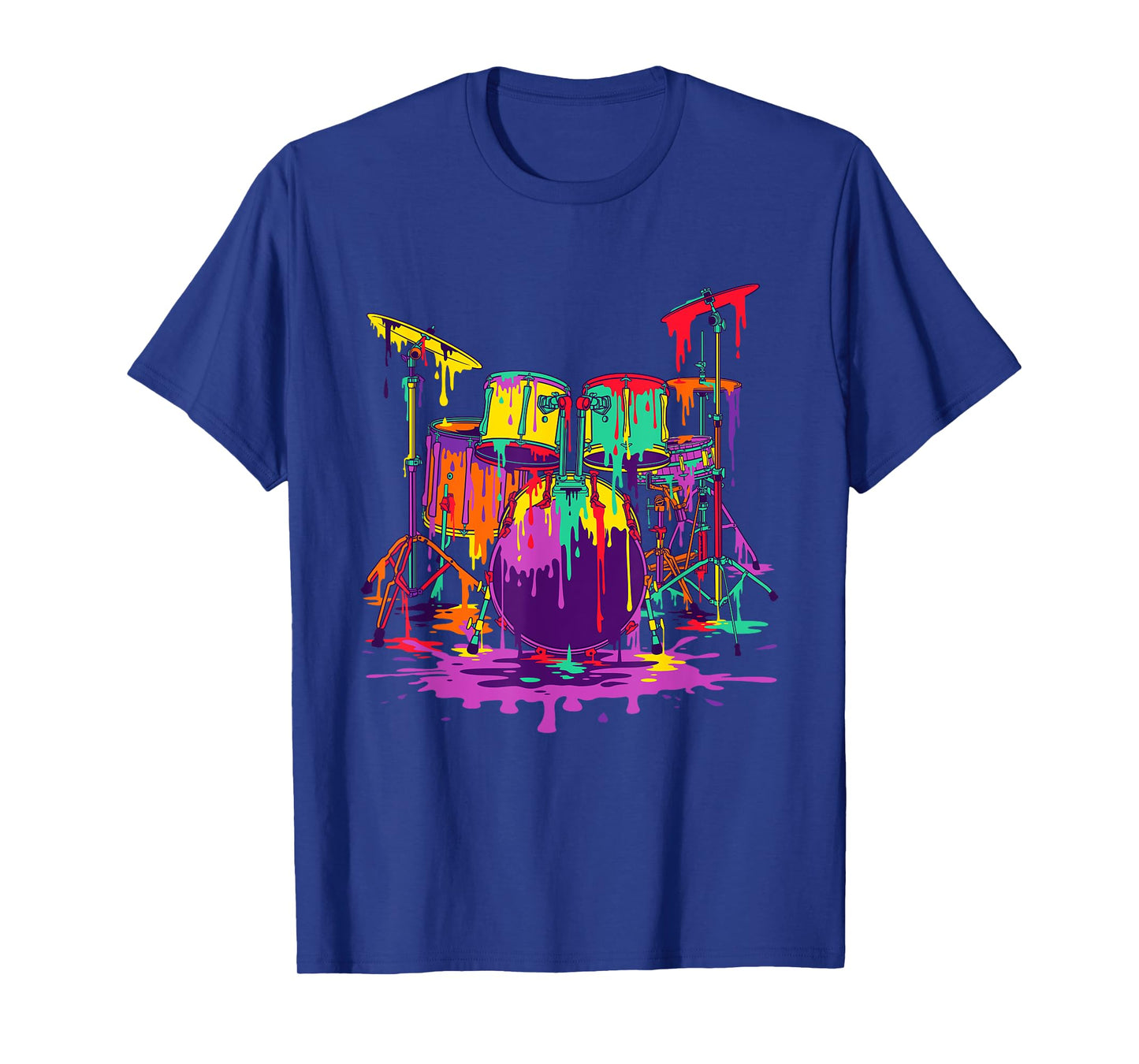 Melting Pop Art Drum Set Funny Drummer Musician Music Outfit T-Shirt