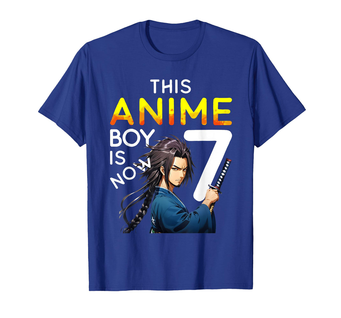 This Anime Boy Is Now 7 Years Old 7th Birthday Kawaii Kids T-Shirt