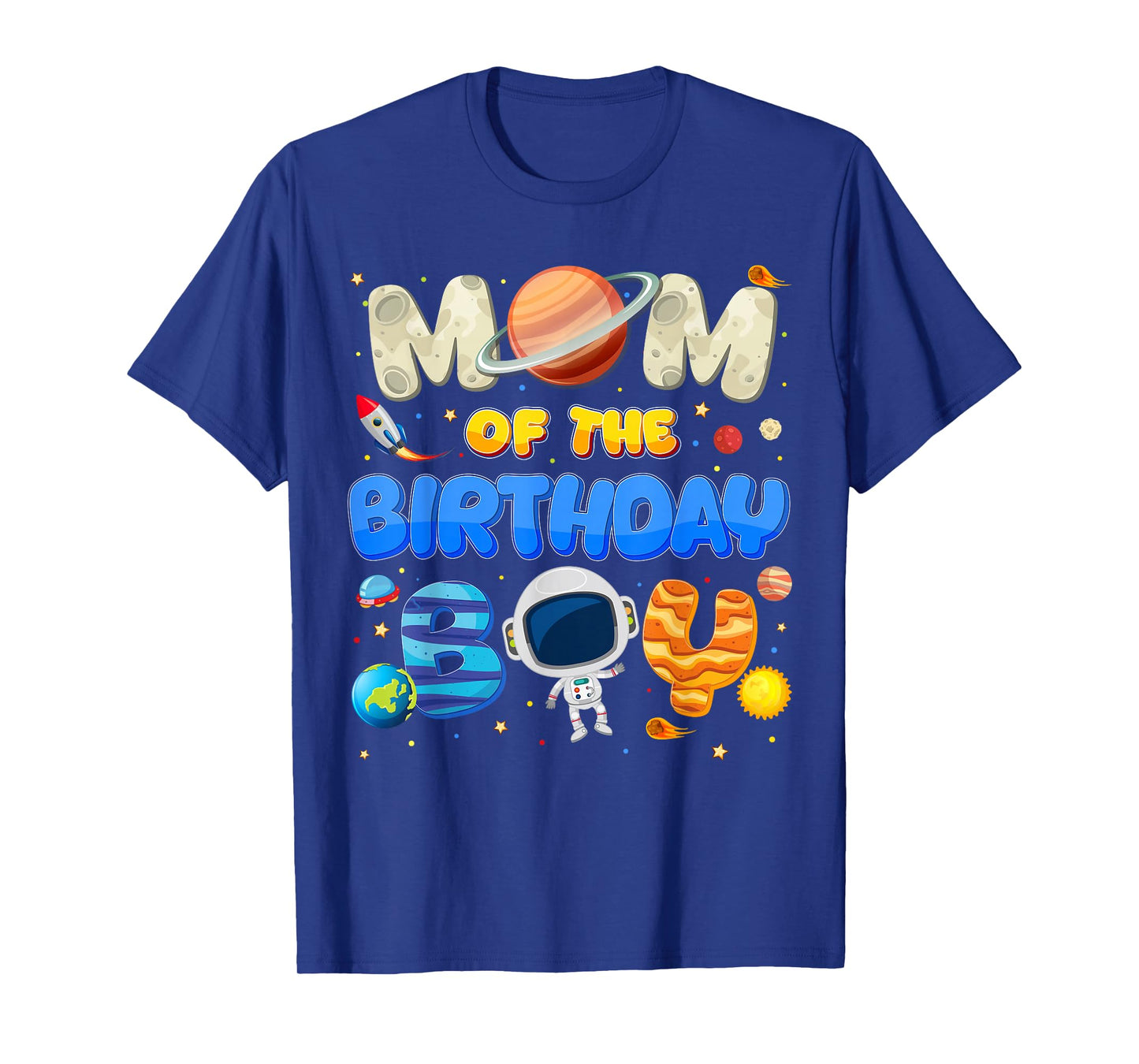 Mom Of The Birthday Boy Two The Moon Space Family Matching T-Shirt