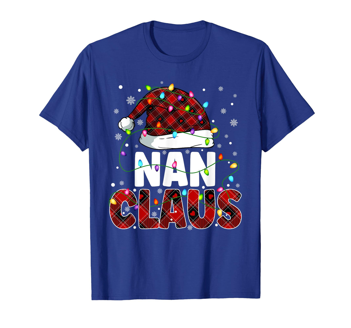 Nan Claus Merry Christmas Santa Hat Family Matching T-Shirt