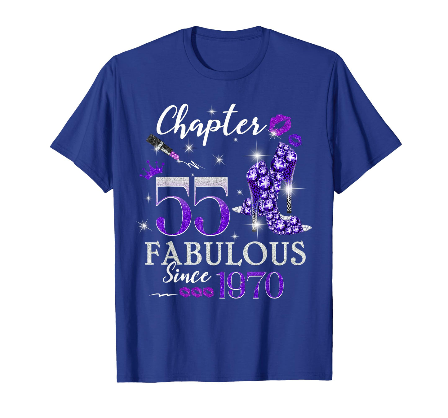 Chapter 55 Fabulous Since 1970 55th Birthday Queen Diamond T-Shirt