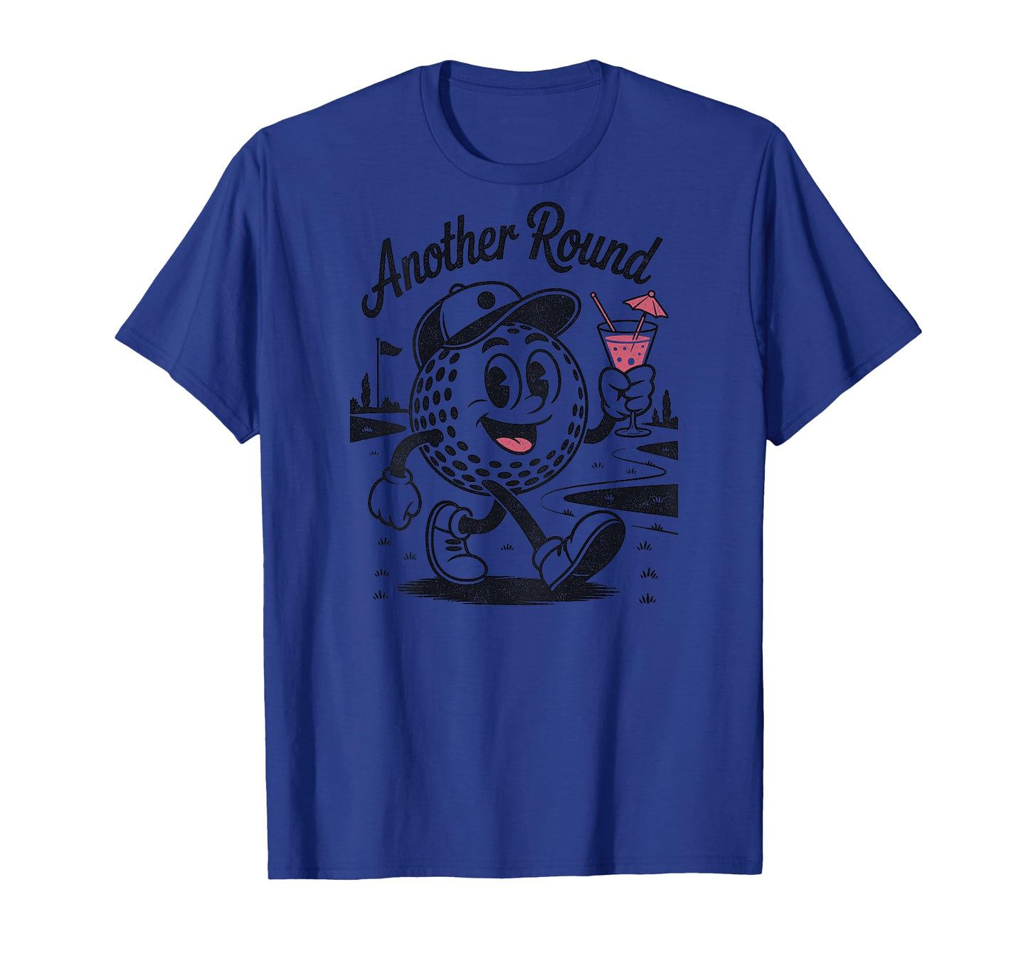 Another Round - Funny Retro Golf Drinking Men Woman T-Shirt