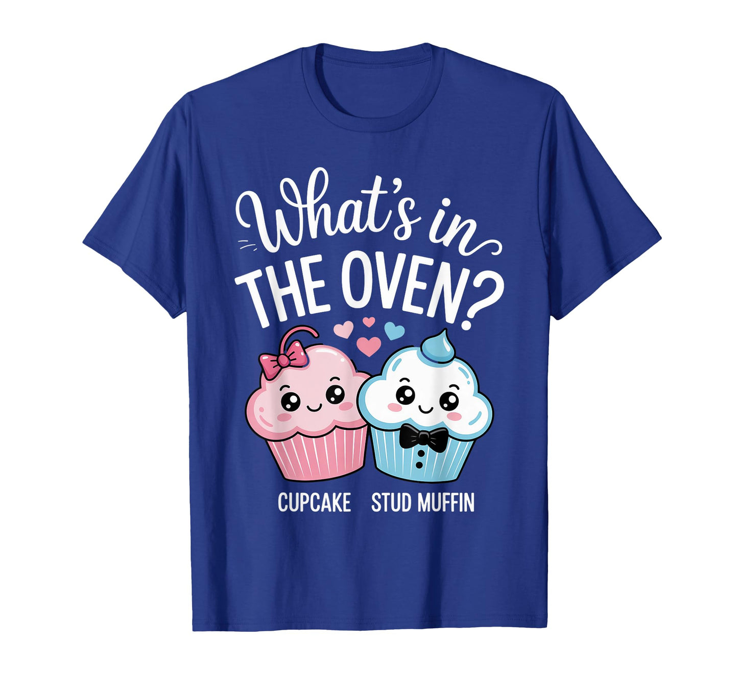 Cupcake Or Stud Muffin Baby Shower Keeper Gender Reveal T-Shirt